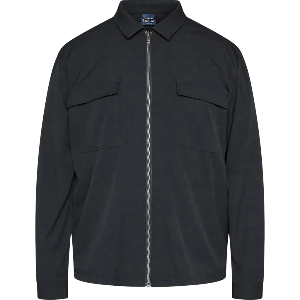 Full zip overshirt suit style